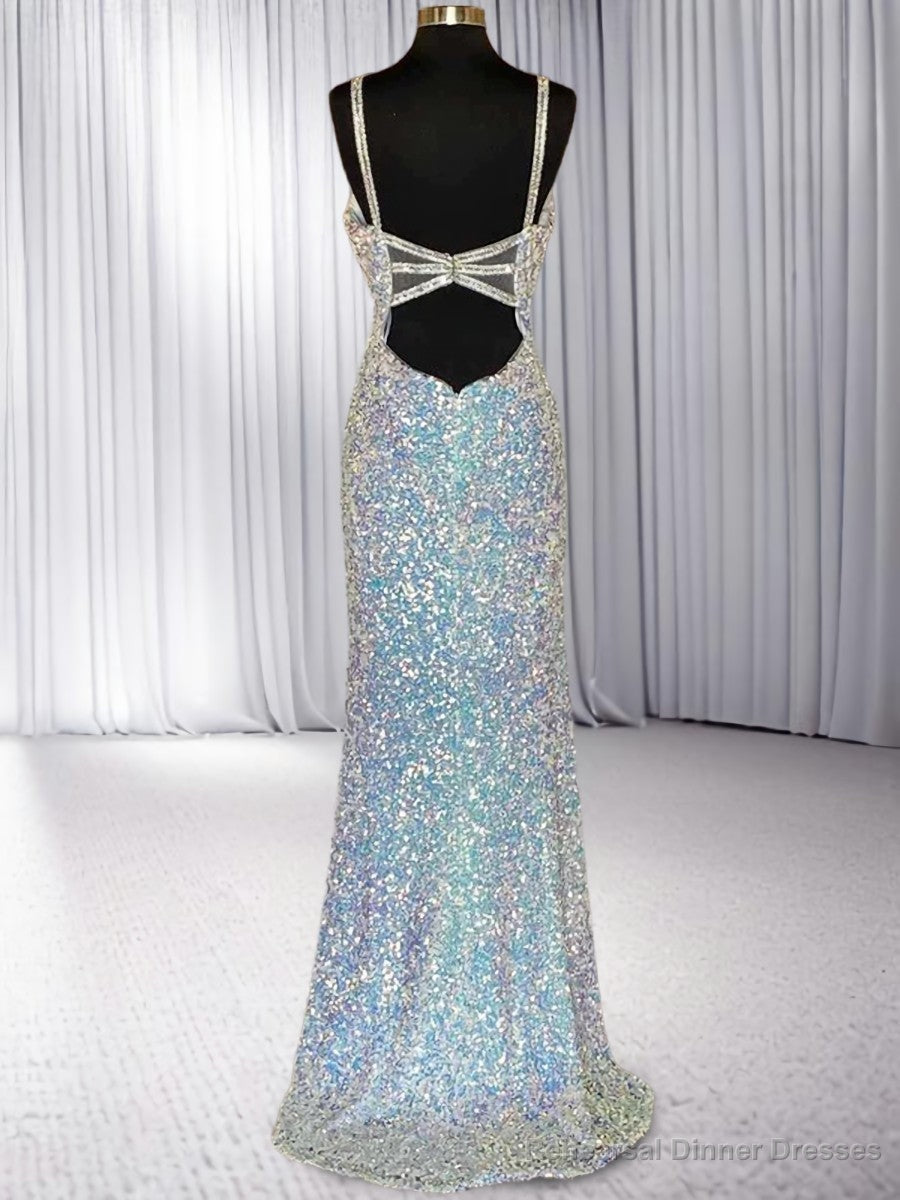 Sheath V-neck Sequin Sweep Train Velvet Sequins Dress Secondary image