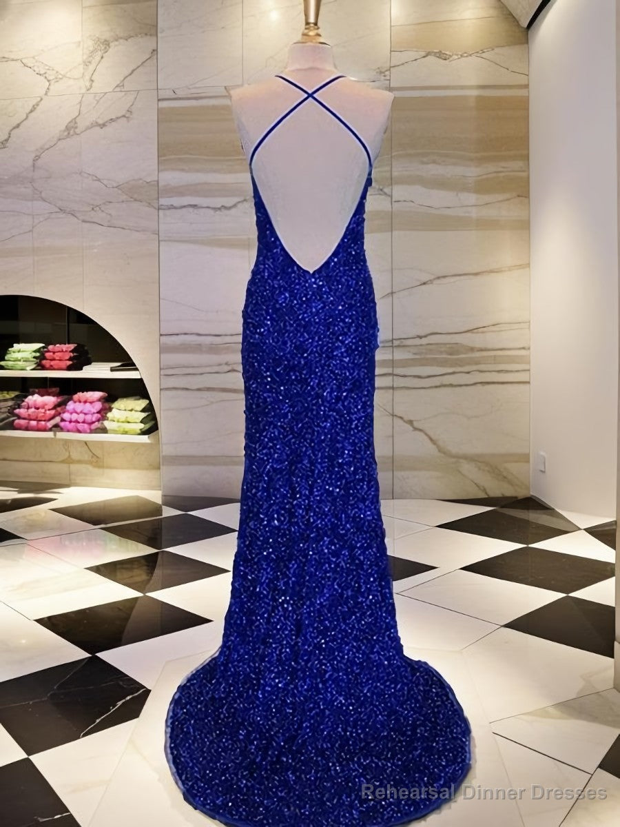 Sheath V-neck Sequin Sweep Train Velvet Sequins Dress Secondary image
