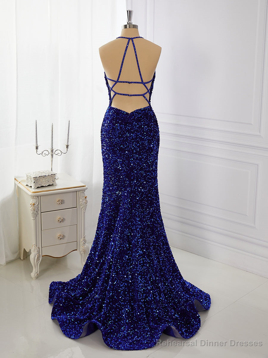 Sheath Velvet Sequins V-neck Sweep Train Dress Secondary image