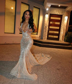 Shinning Mermaid Classy Prom Dress With Train