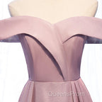 Shiny Off Shoulder Pink Ombre Evening Prom Dress, Pink Ombre Formal Graduation Evening Dress