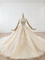 Shop High Neck Tulle Crystal Zipper Up Ball Gown Sparkle Sequin Haute Couture Wedding Dress