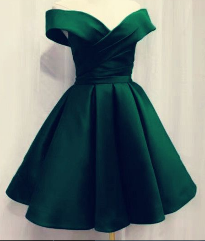 Short Emerald Green Homecoming Dress For Classy Prom Party