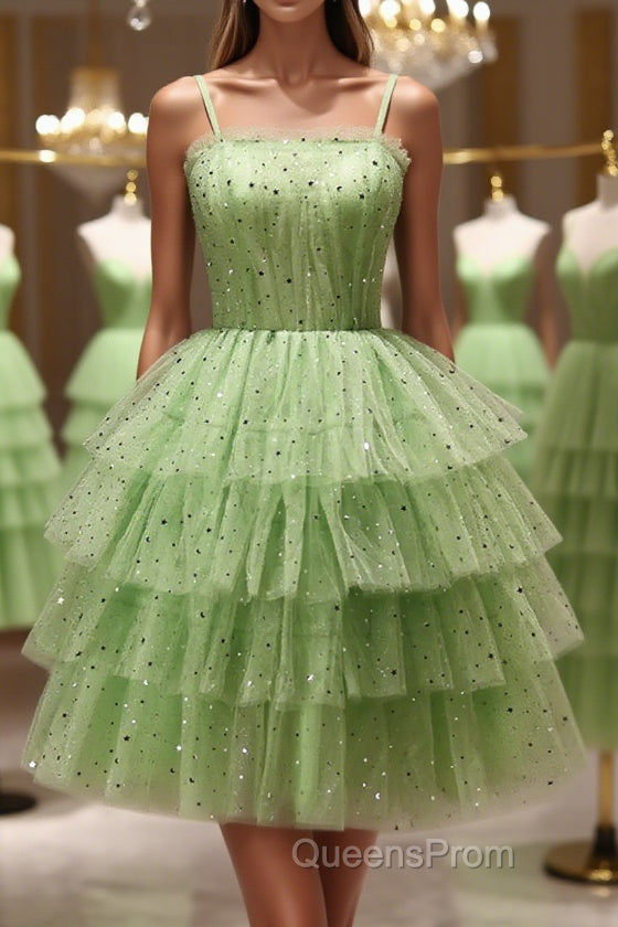 Short Green Evening Prom Dress, Short Green Graduation Homecoming Dress Main image
