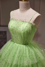 Short Green Evening Prom Dress, Short Green Graduation Homecoming Dress