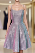 Short Iridescent Blue Glitter Dress