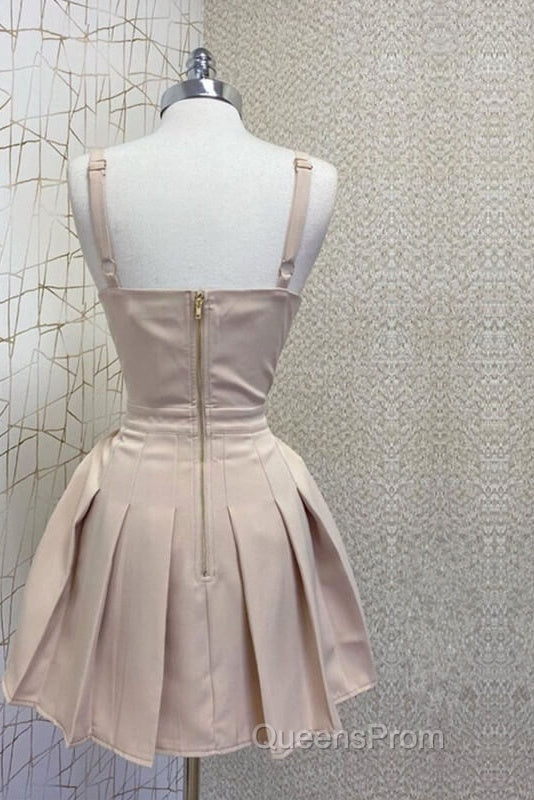 Short Nude Satin Corset Dress Secondary image