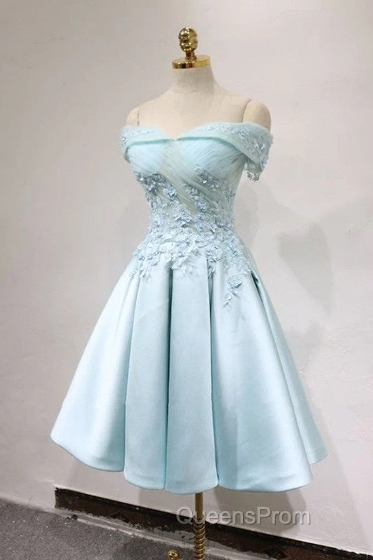 Short Off Shoulder Evening Prom Homecoming Dress Lace Embroidery Secondary image