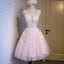 Short pink lace tight cute charming freshman homecoming Classy Prom gowns Dress