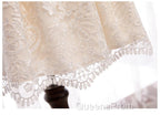 Short Sleeves Short Champagne Lace Evening Prom Dress, Short Champagne Lace Formal Wedding Dress