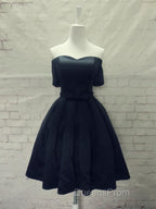 Short Sleeves Short Evening Prom Dress, Short Sleeves Short Formal Homecoming Graduation Dress