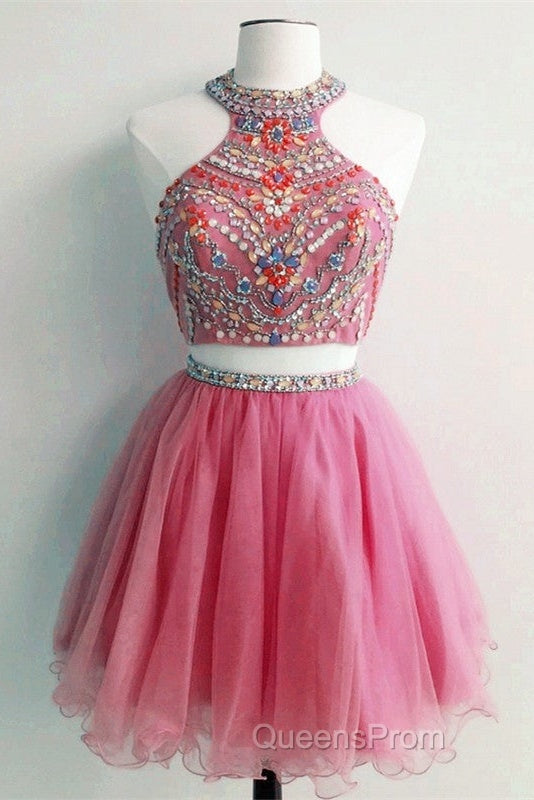 Short Two Piece Evening Prom Dress Beaded Top Secondary image