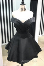 Short V Neck Off The Shoulder Homecoming Dress
