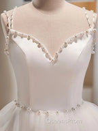 Short White Tulle Evening Prom Dress, Short White Tulle Homecoming Graduation Dress