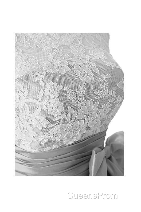 Silver Taffeta Short Homecoming Dress Evening Prom Dress