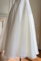 Simple A-Line Chiffon Short Ivory Evening Prom Dress, Simple Ivory Bridesmaid Dress