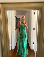 Simple A Line Halter Long Green Classy Prom Dress Party Dress