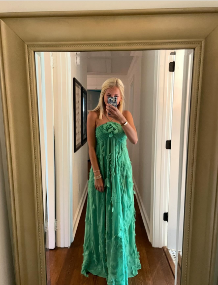 Simple A Line Halter Long Green Classy Prom Dress Party Dress