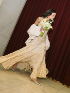 Simple A Line Spaghetti Strap Light Champagne Satin Classy Evening Dress Party Dress