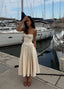 Simple A Line Spaghetti Straps Satin Prom Dress Classy Prom Dress