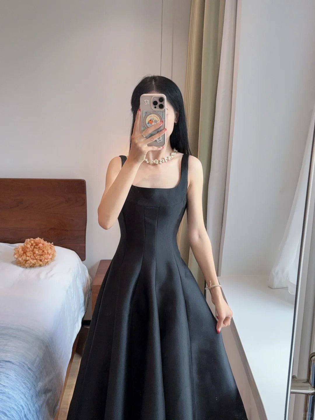 Simple And Elegant Pink A-Line Square Neck Halter Satin Classy Prom Dress
