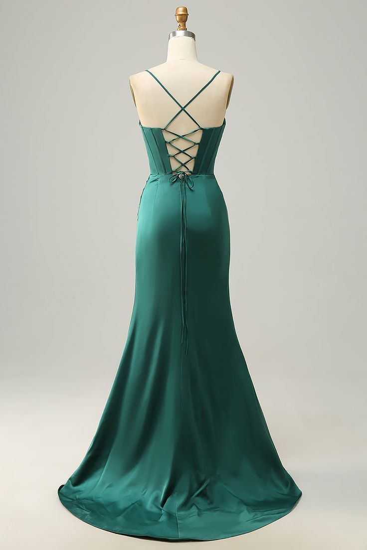 Simple Black Mermaid Floor Length Classy Prom Dress With Slit