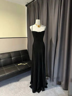 Simple Brown Spaghetti Straps A Line Classy Prom Dress Party Dress
