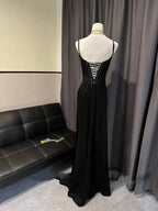 Simple Brown Spaghetti Straps A Line Classy Prom Dress Party Dress
