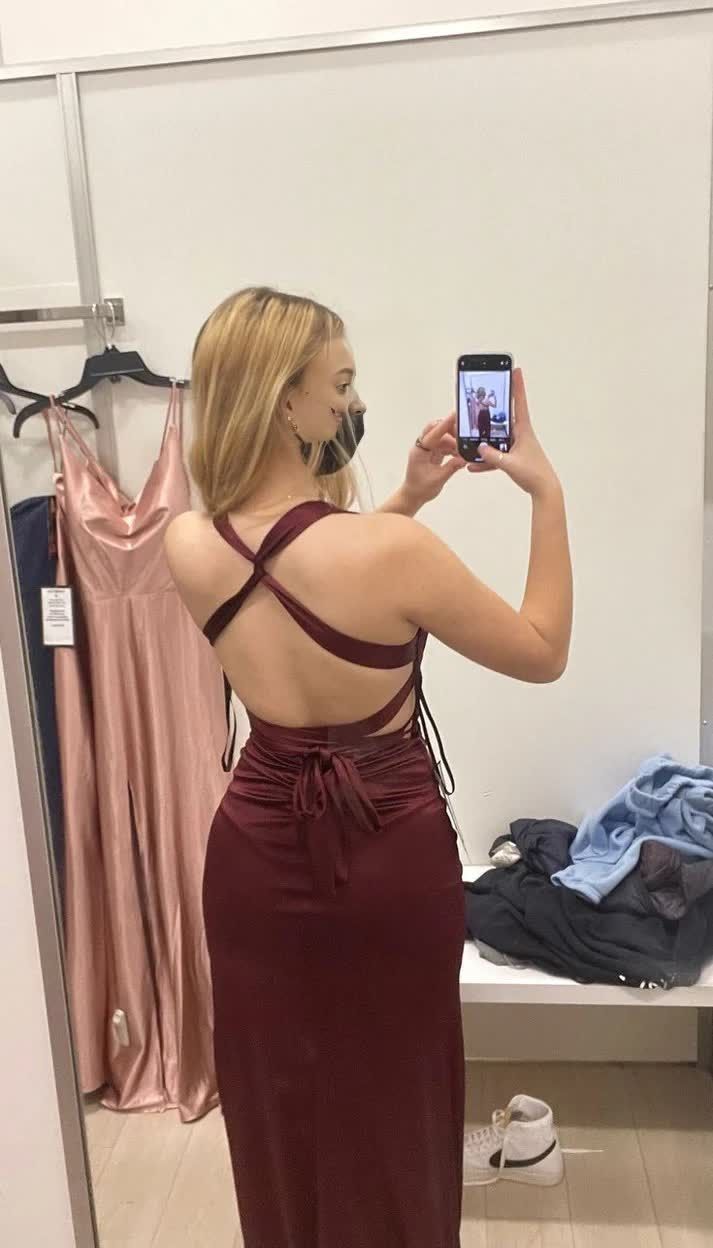 Simple Burgundy V Neck Long Party Dress Classy Prom Dress