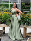 Simple Green Satin Long Classy Prom Dress, Green Classy Evening Dress