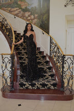 Simple Mermaid Black Sequin Classy Prom Dress 22Th Birthday Outfit