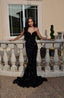 Simple Mermaid Black Sequin Classy Prom Dress 22Th Birthday Outfit
