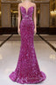 Simple Mermaid Sequin Long Evening Prom Dress, Sequin Long Evening Dress