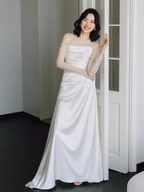 Simple Mermaid Sleeveless Long Classy Prom Dress