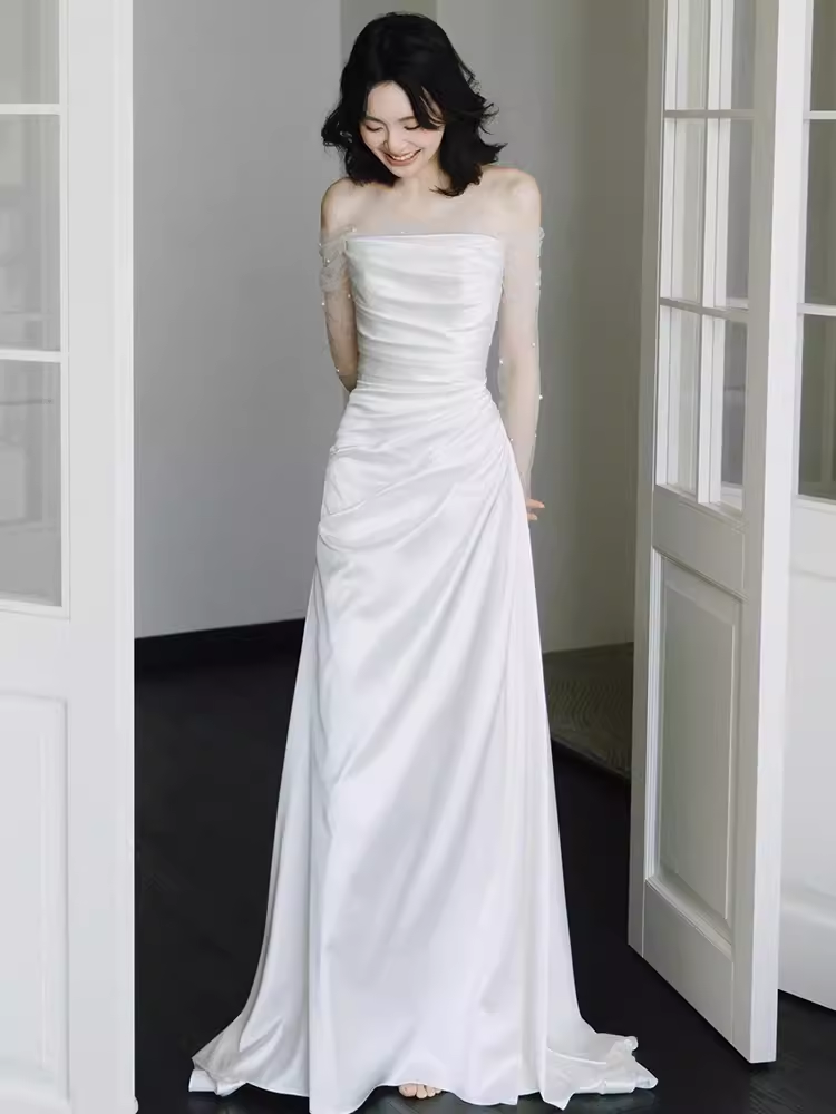 Simple Mermaid Sleeveless Long Classy Prom Dress Main image
