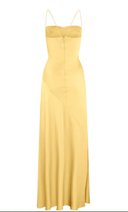 Simple Mermaid Straps Yellow Classy Prom Dress 21Th Birthday Outfit