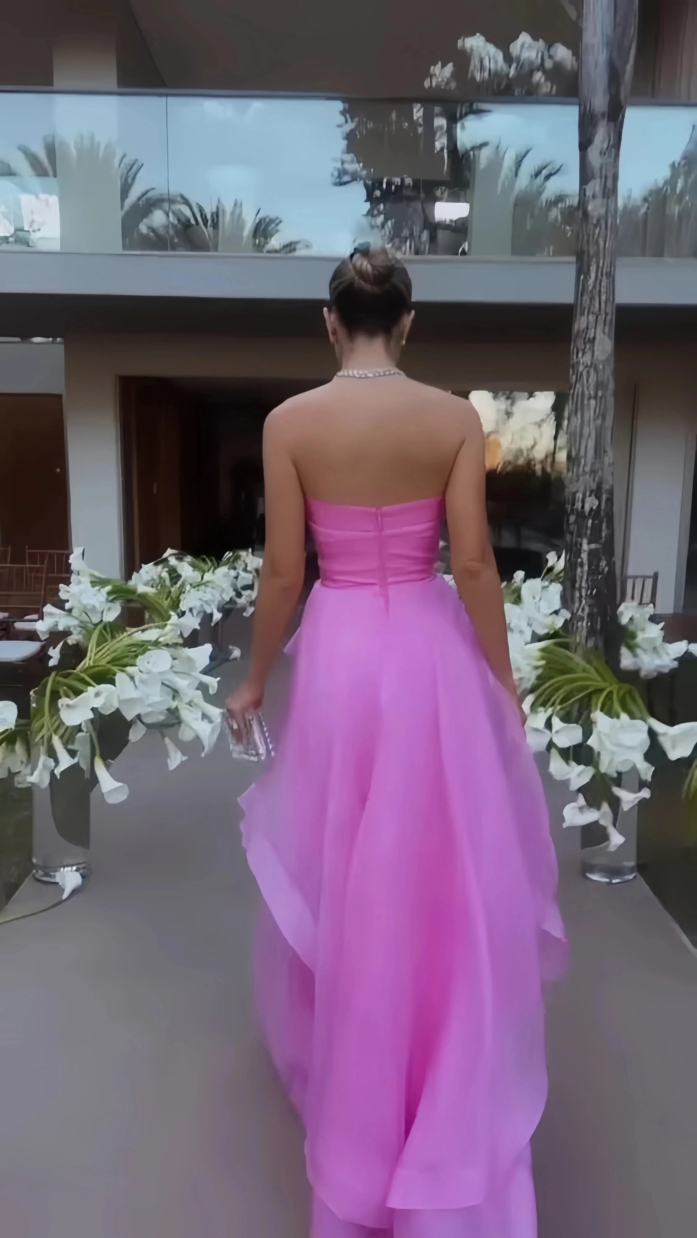 Simple Pink Classy Prom Dress, Modest A-Line Classy Evening Dress Secondary image