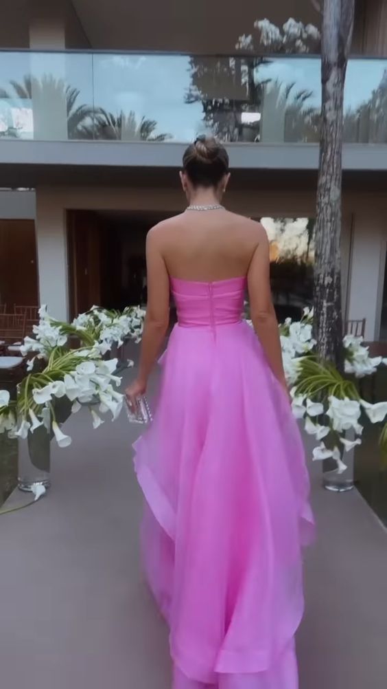 Simple Pink Classy Prom Dress,Modest Classy Evening Dress Secondary image