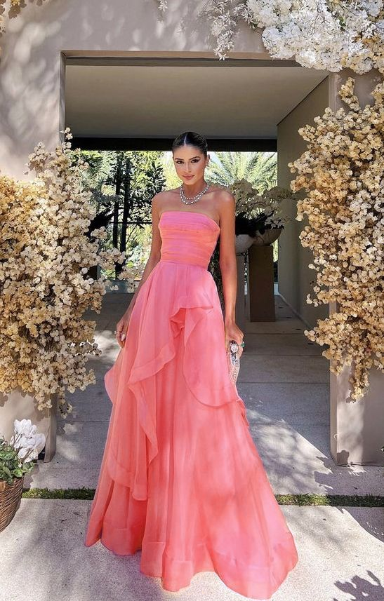 Simple Pink Classy Prom Dress,Modest Classy Evening Dress