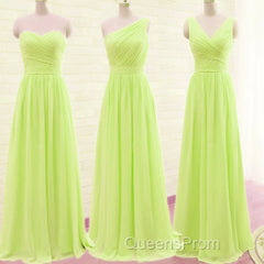 Simple Pleated Chiffon Bridesmaid Dress Mixed Style