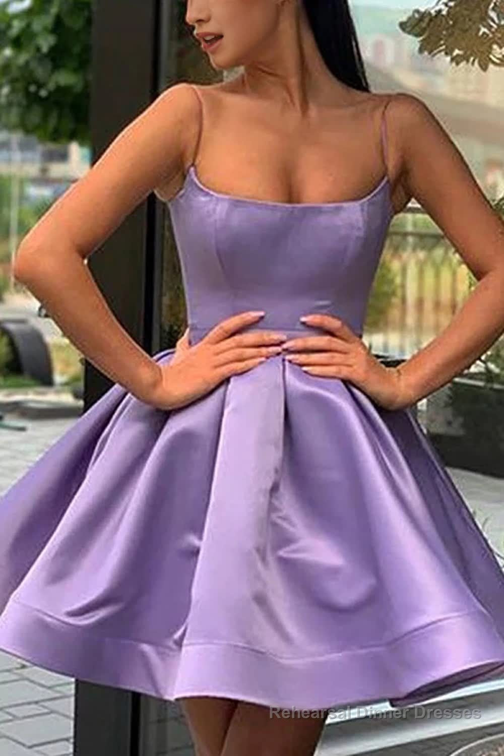 Simple Purple Short Homecoming Dress Main image
