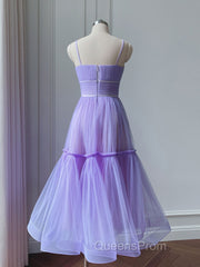 Simple purple short Evening Prom Dress, purple homecoming Dress