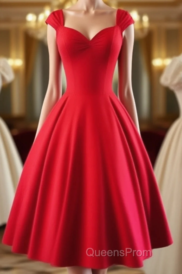 Simple Red Sweetheart Short Evening Prom Dress, Homecoming Dress
