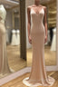 Simple Satin V-Neck Empire Mermaid Evening Prom Dress