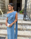 Simple Sheath One Shoulder Blue Long Classy Prom Dress Classy Evening Dress