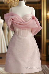 Simple Sheath Straps Pink Homecoming Dress 16Th Birthday Outfits