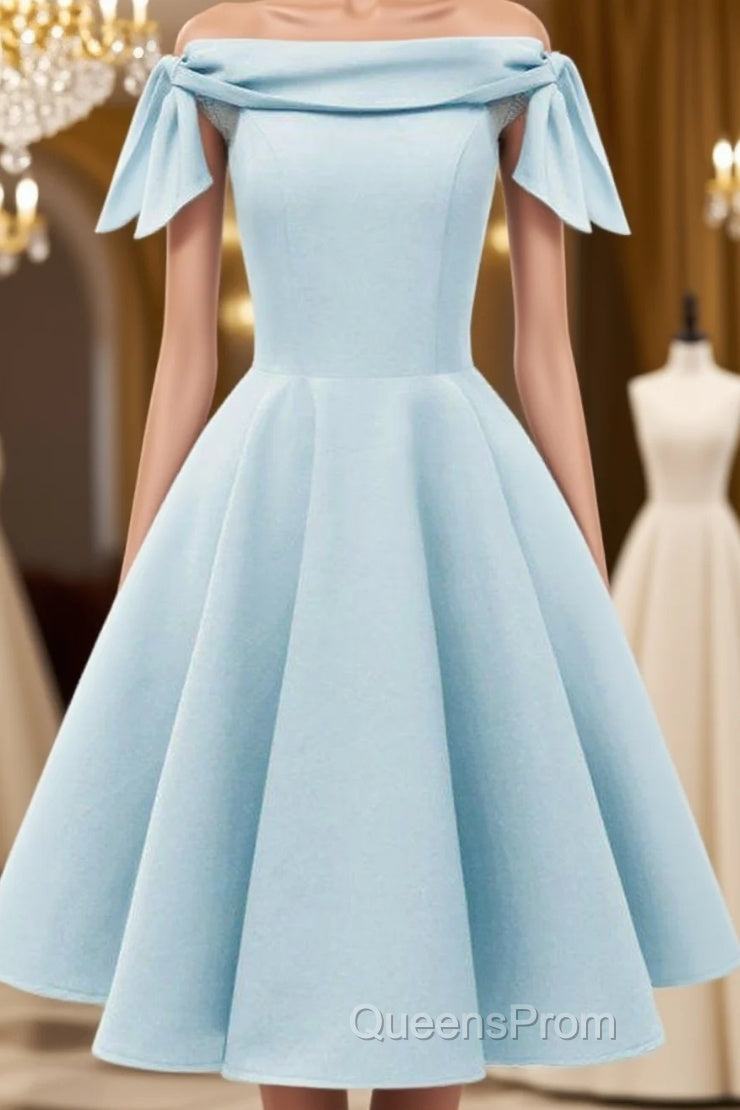 Simple Short Homecoming Dress Blue Graduation Dress Main image