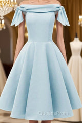 Simple Short Homecoming Dress Blue Graduation Dress