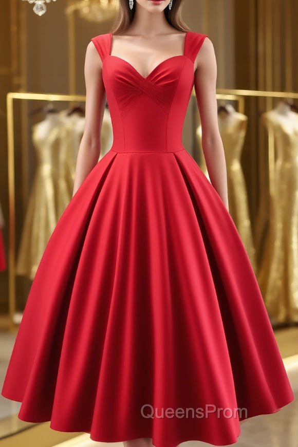 Simple Short Red Evening Prom Dress, Short Red Homecoming Dress, Formal Dress Main image