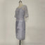 Simple Silver Lace Knee Length Mother of the Bride Dresses With Half Sleeves